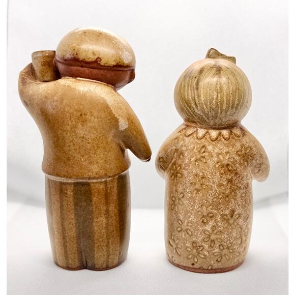 Vintage Fitz And Floyd Stoneware Japan Figurines - Boy & Girl Set - Picture 5 of 10